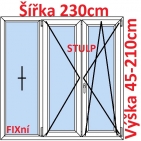 Trojkdl Okna FIX + O + OS (Stulp) - ka 230cm
